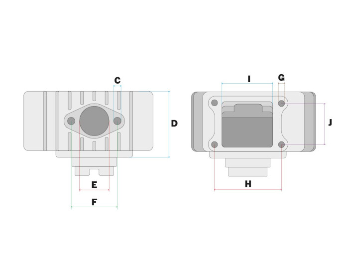 Cylinder 50cc OM Athena reed valve Puch Maxi, X30